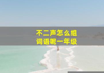 不二声怎么组词语呢一年级