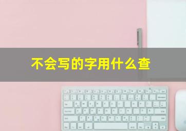 不会写的字用什么查