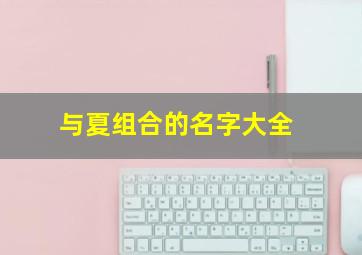 与夏组合的名字大全