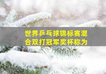 世界乒乓球锦标赛混合双打冠军奖杯称为