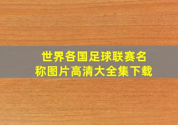 世界各国足球联赛名称图片高清大全集下载