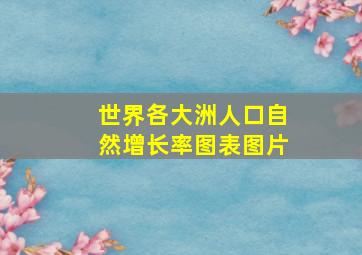 世界各大洲人口自然增长率图表图片