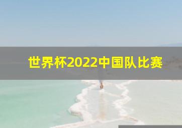 世界杯2022中国队比赛