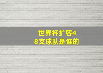 世界杯扩容48支球队是谁的