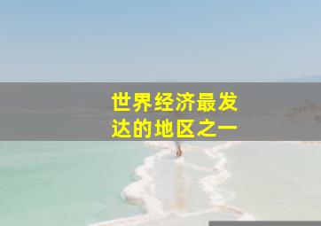 世界经济最发达的地区之一