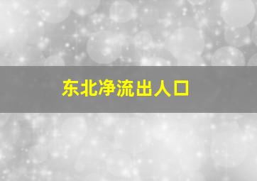 东北净流出人口