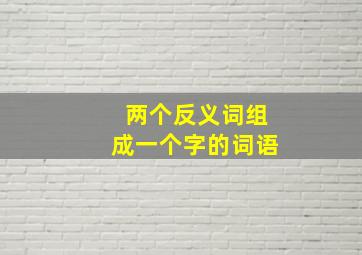 两个反义词组成一个字的词语