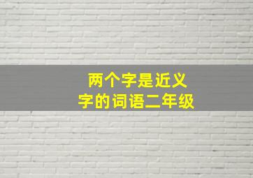 两个字是近义字的词语二年级