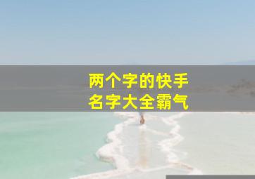 两个字的快手名字大全霸气