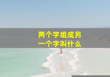 两个字组成另一个字叫什么