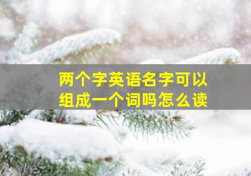 两个字英语名字可以组成一个词吗怎么读