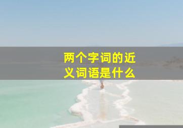 两个字词的近义词语是什么