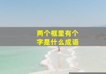 两个框里有个字是什么成语