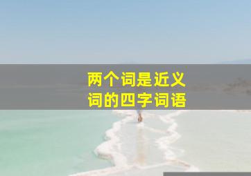 两个词是近义词的四字词语