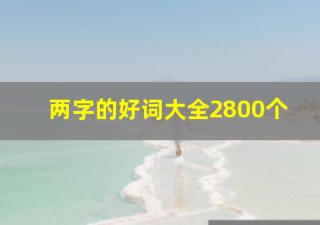 两字的好词大全2800个