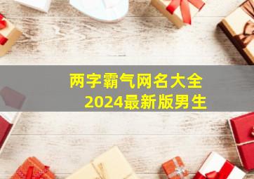 两字霸气网名大全2024最新版男生