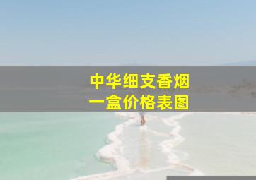 中华细支香烟一盒价格表图