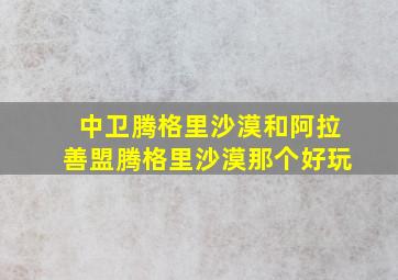 中卫腾格里沙漠和阿拉善盟腾格里沙漠那个好玩