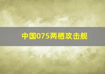 中国075两栖攻击舰