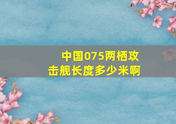 中国075两栖攻击舰长度多少米啊