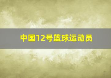 中国12号篮球运动员