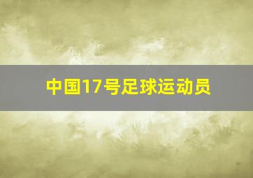 中国17号足球运动员