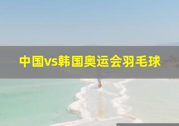 中国vs韩国奥运会羽毛球