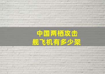 中国两栖攻击舰飞机有多少架