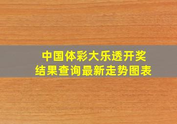 中国体彩大乐透开奖结果查询最新走势图表