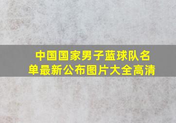 中国国家男子蓝球队名单最新公布图片大全高清