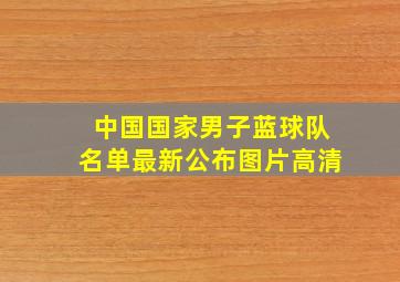 中国国家男子蓝球队名单最新公布图片高清