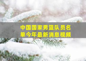 中国国家男篮队员名单今年最新消息视频