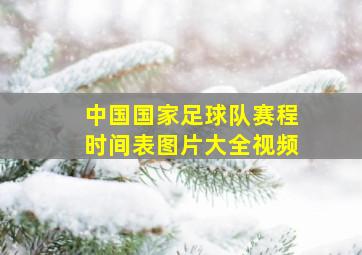 中国国家足球队赛程时间表图片大全视频