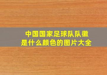 中国国家足球队队徽是什么颜色的图片大全