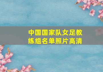 中国国家队女足教练组名单照片高清