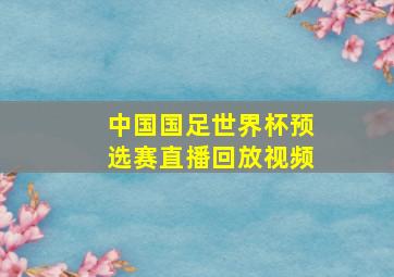 中国国足世界杯预选赛直播回放视频