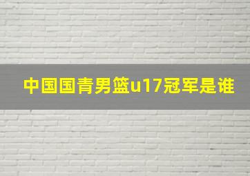 中国国青男篮u17冠军是谁