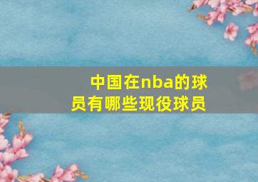 中国在nba的球员有哪些现役球员