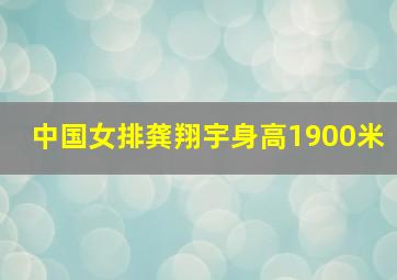 中国女排龚翔宇身高1900米