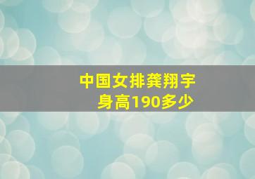 中国女排龚翔宇身高190多少