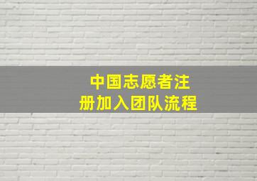 中国志愿者注册加入团队流程