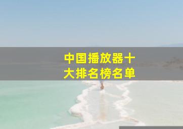 中国播放器十大排名榜名单