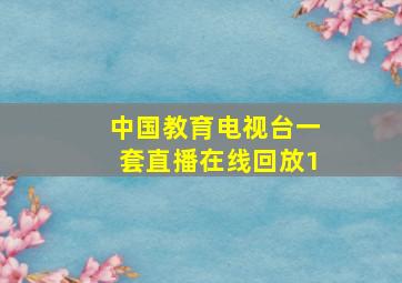 中国教育电视台一套直播在线回放1