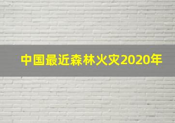 中国最近森林火灾2020年