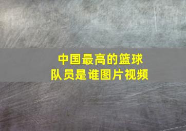 中国最高的篮球队员是谁图片视频