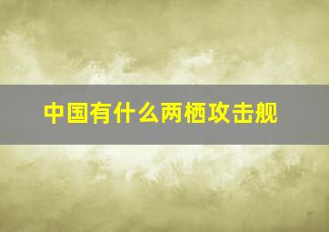 中国有什么两栖攻击舰