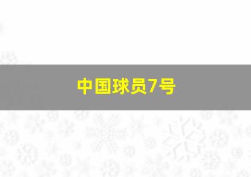 中国球员7号