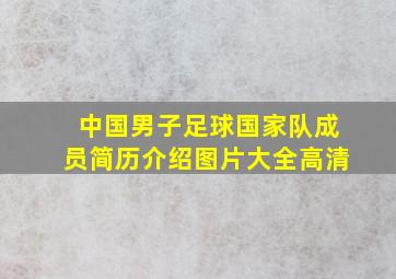 中国男子足球国家队成员简历介绍图片大全高清