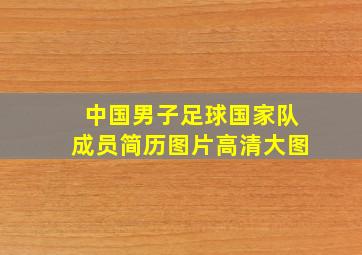 中国男子足球国家队成员简历图片高清大图