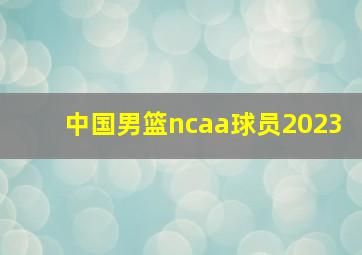 中国男篮ncaa球员2023